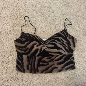 Urban outfitters animal print cropped tank top. Size small.